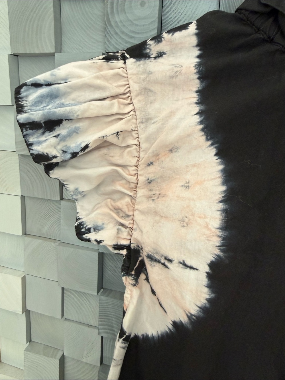 Sea New York Black Cap Sleeve Top with Tie-Dye Accents - Picture 2 of 7